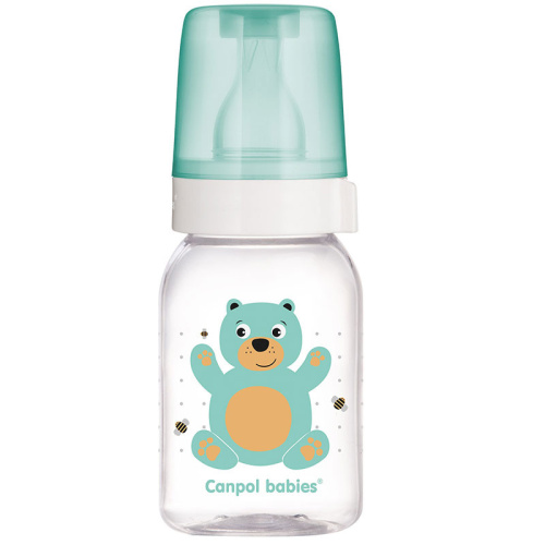 Canpol babies butelka wąska 120ml CUTE ANIMALS